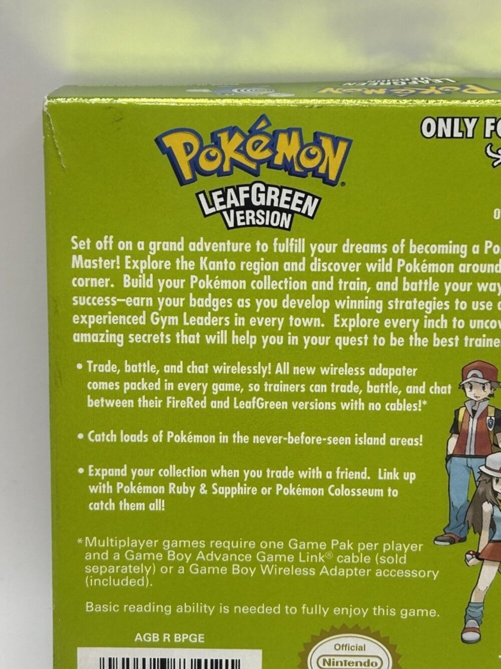 Pokemon LeafGreen (Nintendo Gameboy Advance, 2004) GBA Authentic Box Manuals Vtg - Picture 12 of 16